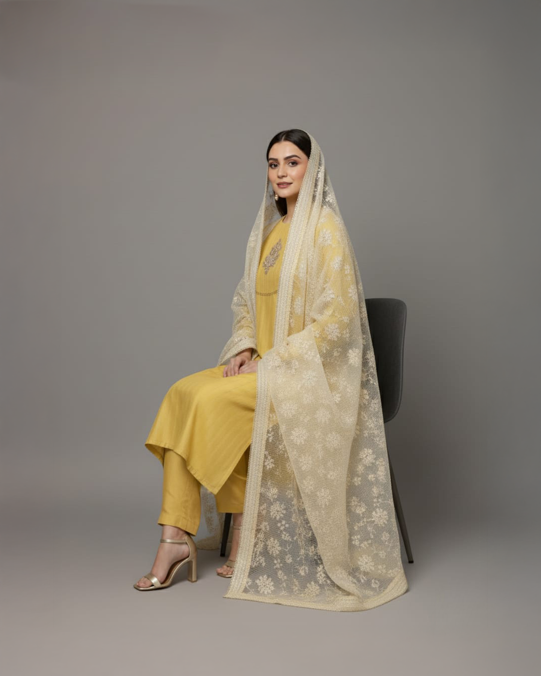 2 Piece Luxury Mukesh Shirt and dupatta heavy embroidered