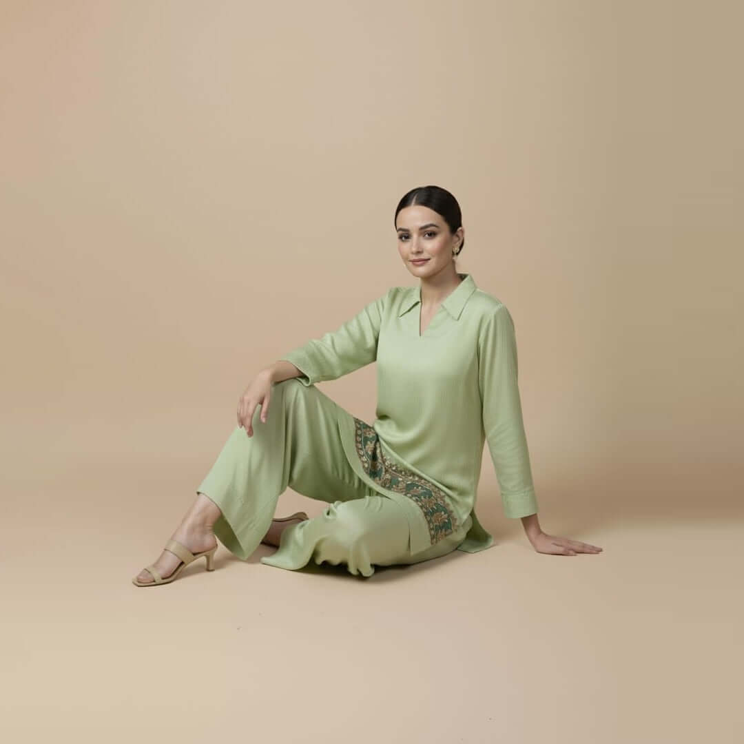 Green Pine - 2-Piece Embroidered Suit - Deeno's