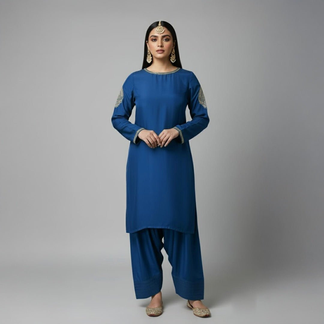 Shades of Zinc - 3 Piece Raw Silk Suit - Deeno's